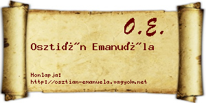 Osztián Emanuéla névjegykártya